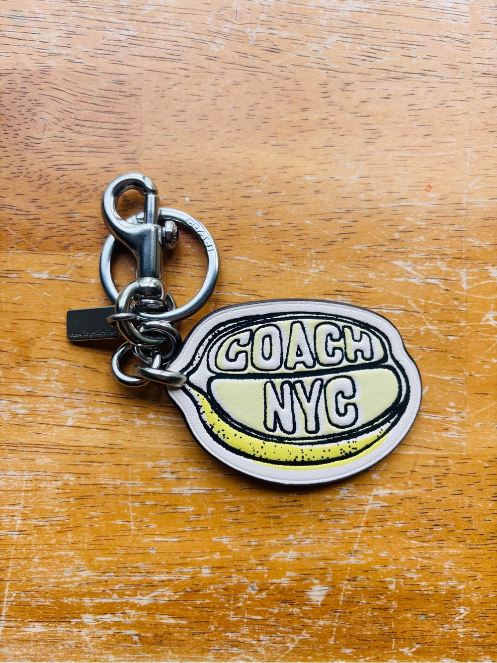 Coach Lemon NYC Keychain Bag Charm